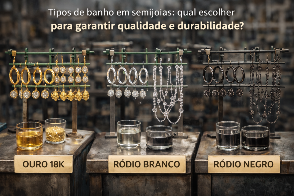 Tipos de banho em semijoias: qual escolher para garantir qualidade e durabilidade?