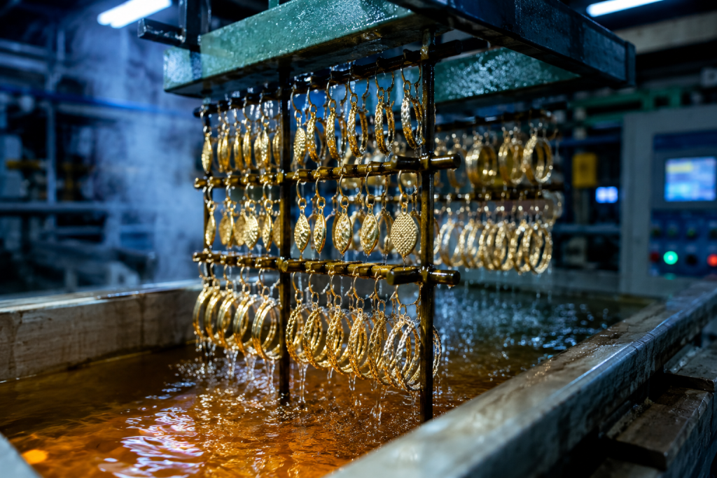 Banho de ouro em semijoias: do metal bruto ao brilho de joia, entenda como funciona o processo